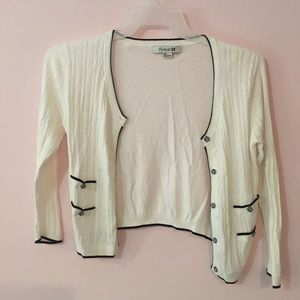 2X Host pick 🎉🎉🎉Forever 21 black and white cardigan with pockets